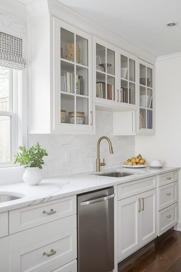10 Kitchen Upper Cabinets Ideas For Modern, Small &amp;amp; Farmhouse Kitchens for Small Kitchen Design Ideas