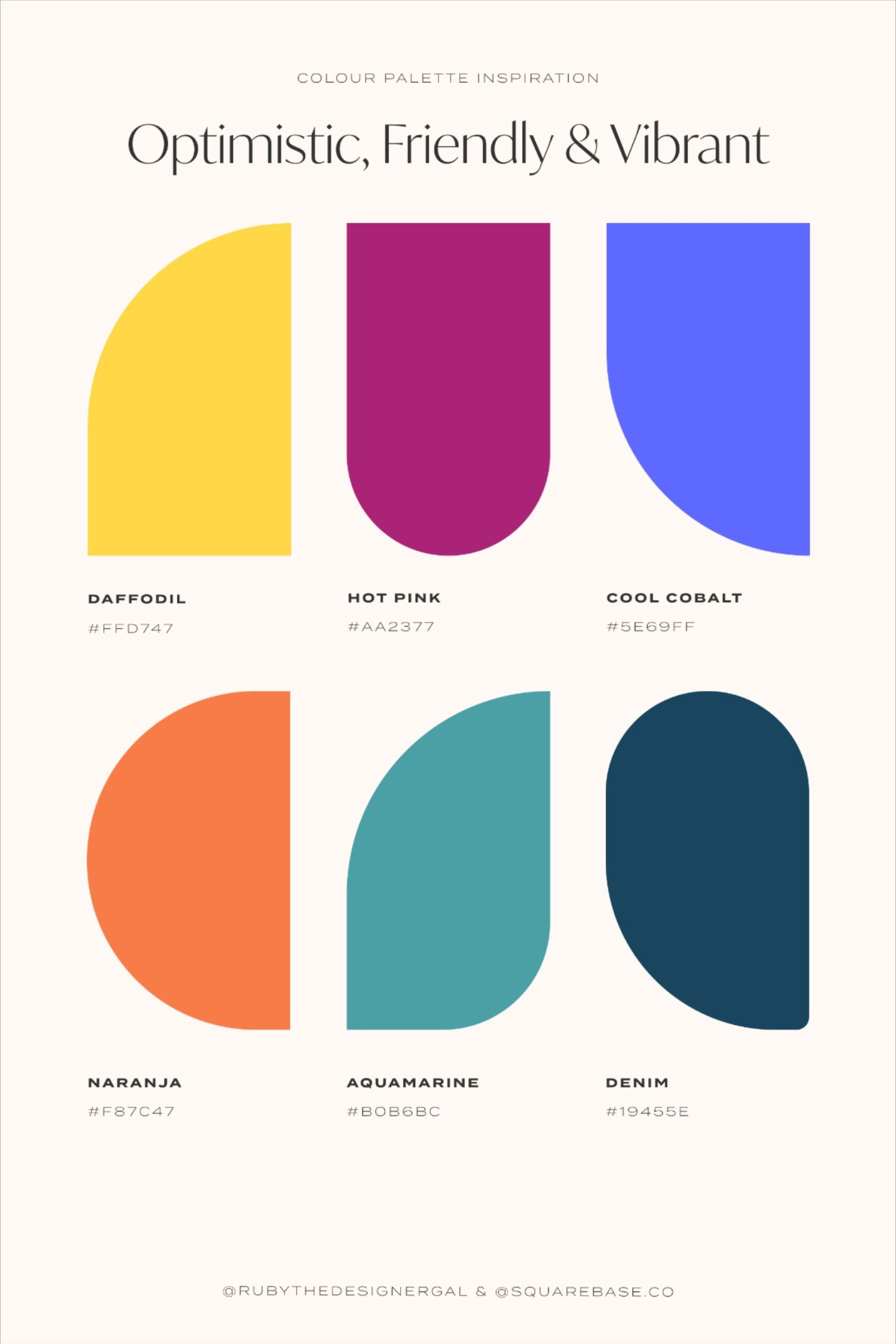 Five Vibrant And Bright Colour Palettes For Your Brand Or Squarespace ... for Bold Color Palette Checklist