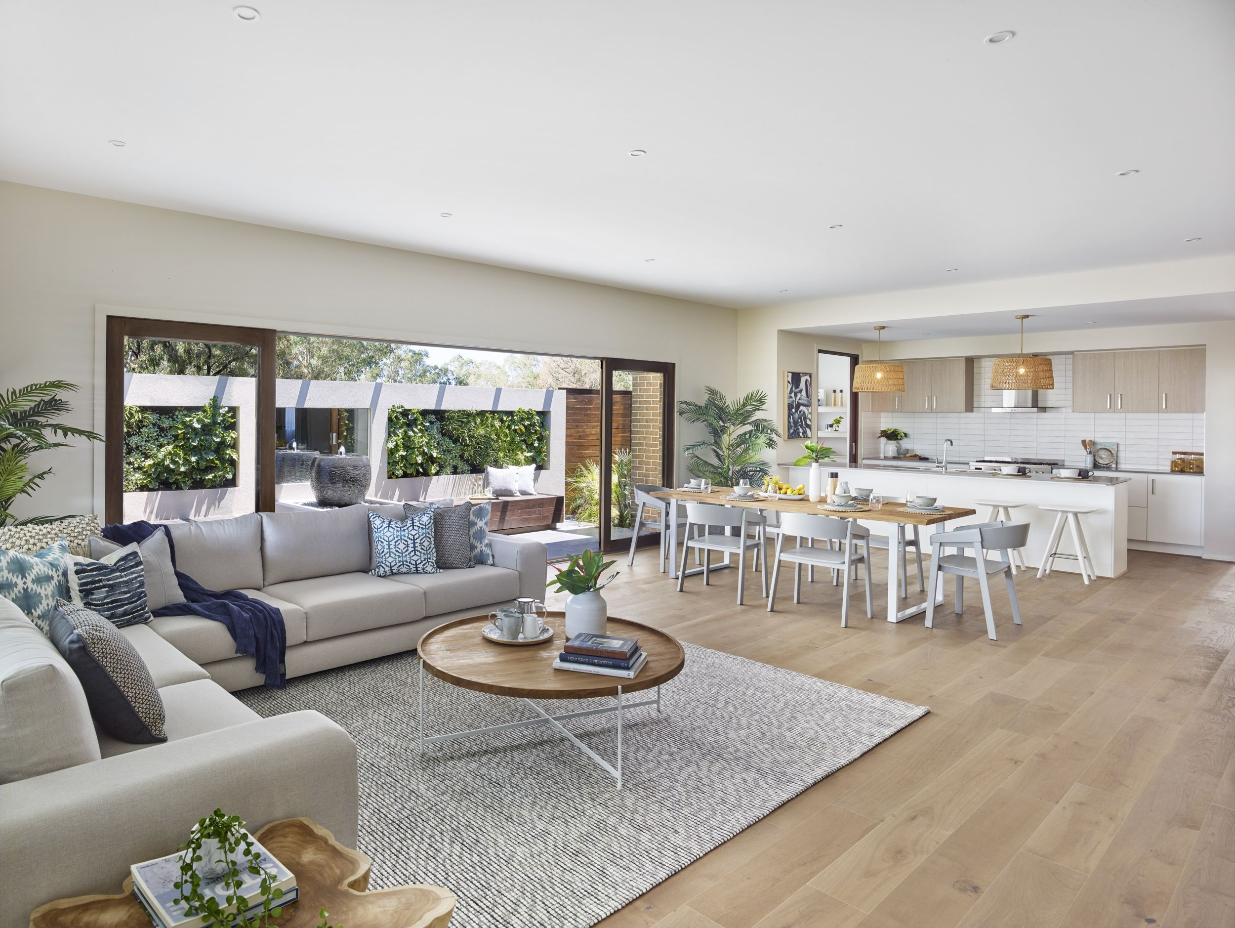 The Coastal, Free Flowing Open Plan Living Area With A Seemingly ... for Open Concept Living Room On A Budget