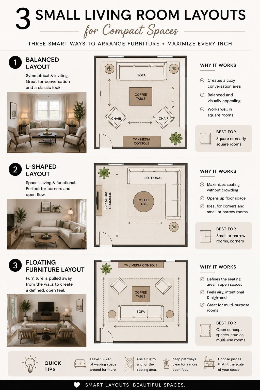 15 Awkward Living Room Layouts That Can Still Work – Artofit for Rental Home Decor For Small Spaces