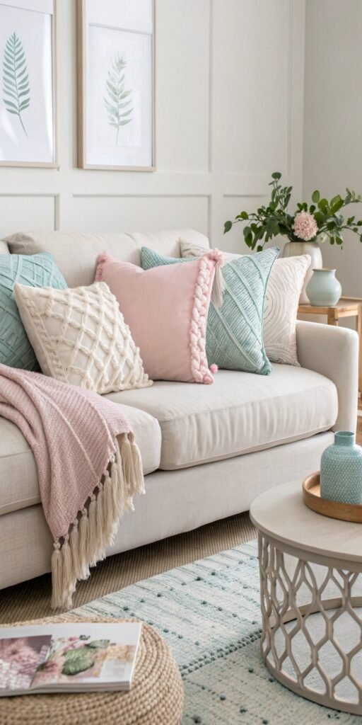 15 Easter Home Decor Ideas With Soft Pastel Colors for Pastel Color Palette On A Budget