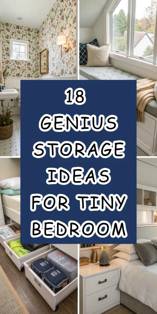 18 Genius Storage Ideas For Tiny Bedrooms for How To Pick Bedroom Design In Small Spaces