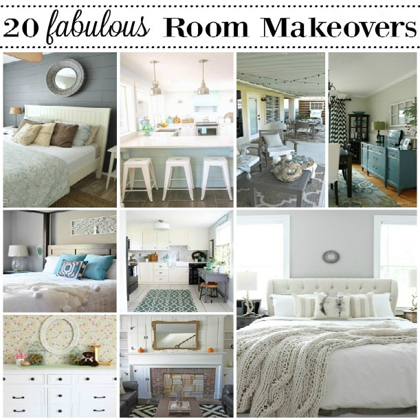 20 Fabulous Room Makeovers {Before & After Room Reveals} | The Happy Housie for Diy Room Makeover Before And After