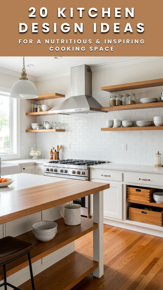 20 Kitchen Design Ideas For A Nutritious & Inspiring Cooking Space ... for How To Pick Kitchen Design In Open Floor Plans