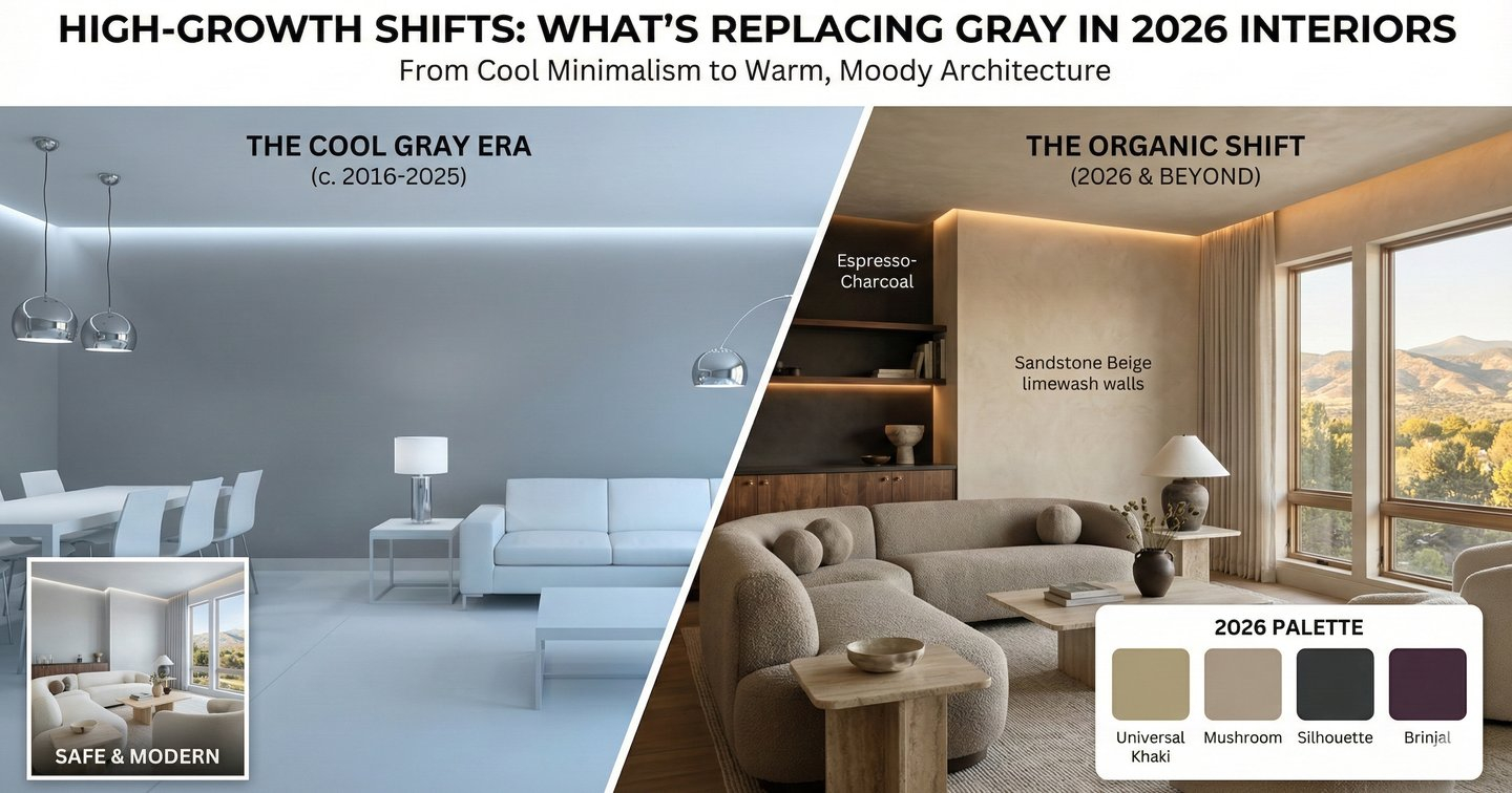 2026 Interior Paint Trends: Replacing Gray With Warm Neutrals | Daeco ... for Bathroom Decor Inspiration