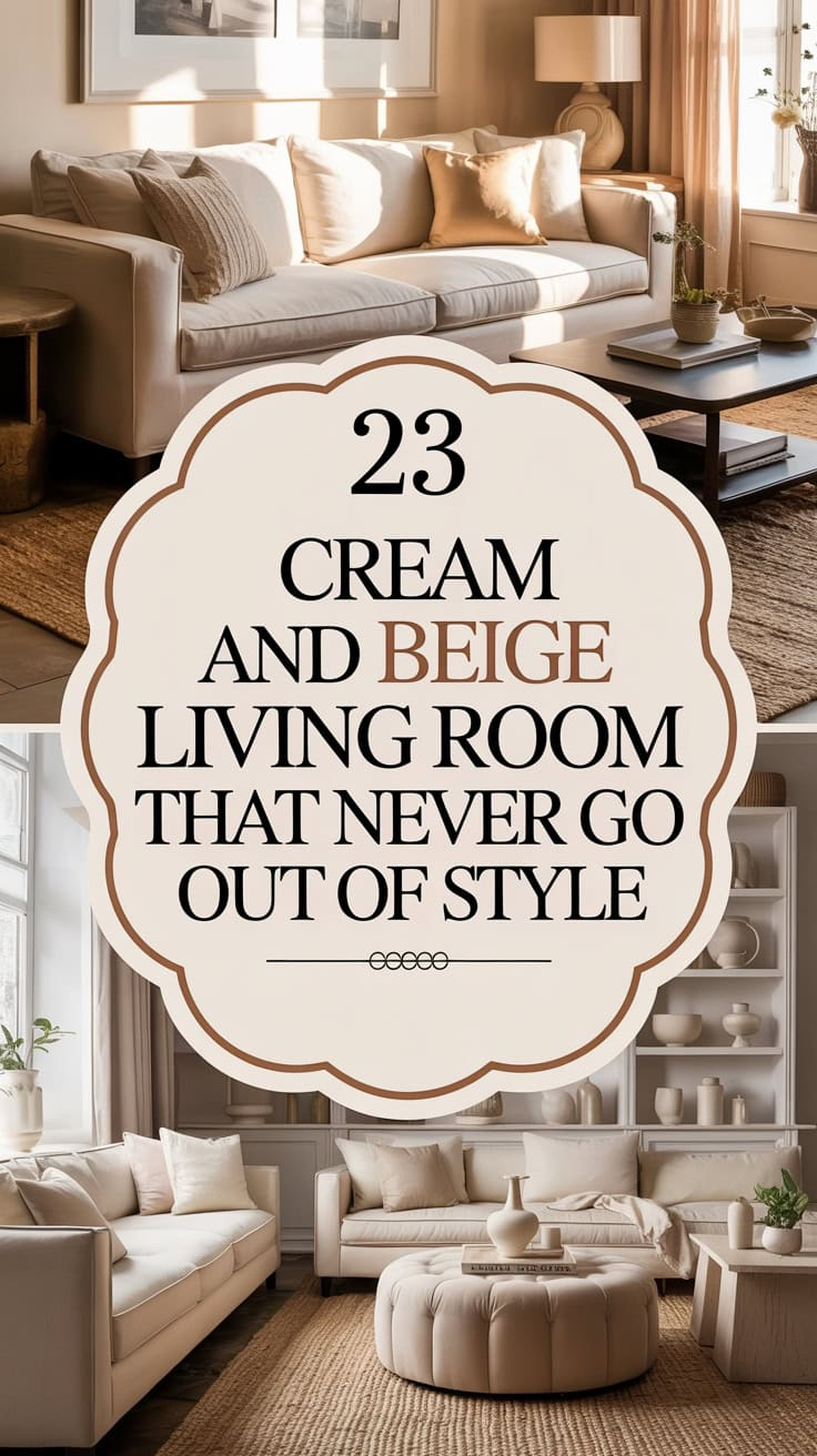 23 Cream And Beige Living Room That Never Go Out Of Style for Neutral Interior Design Ideas