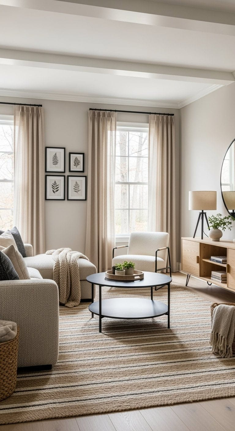 23 Modern Black And Beige Living Room That Never Go Out Of Style for Neutral Interior Design Ideas