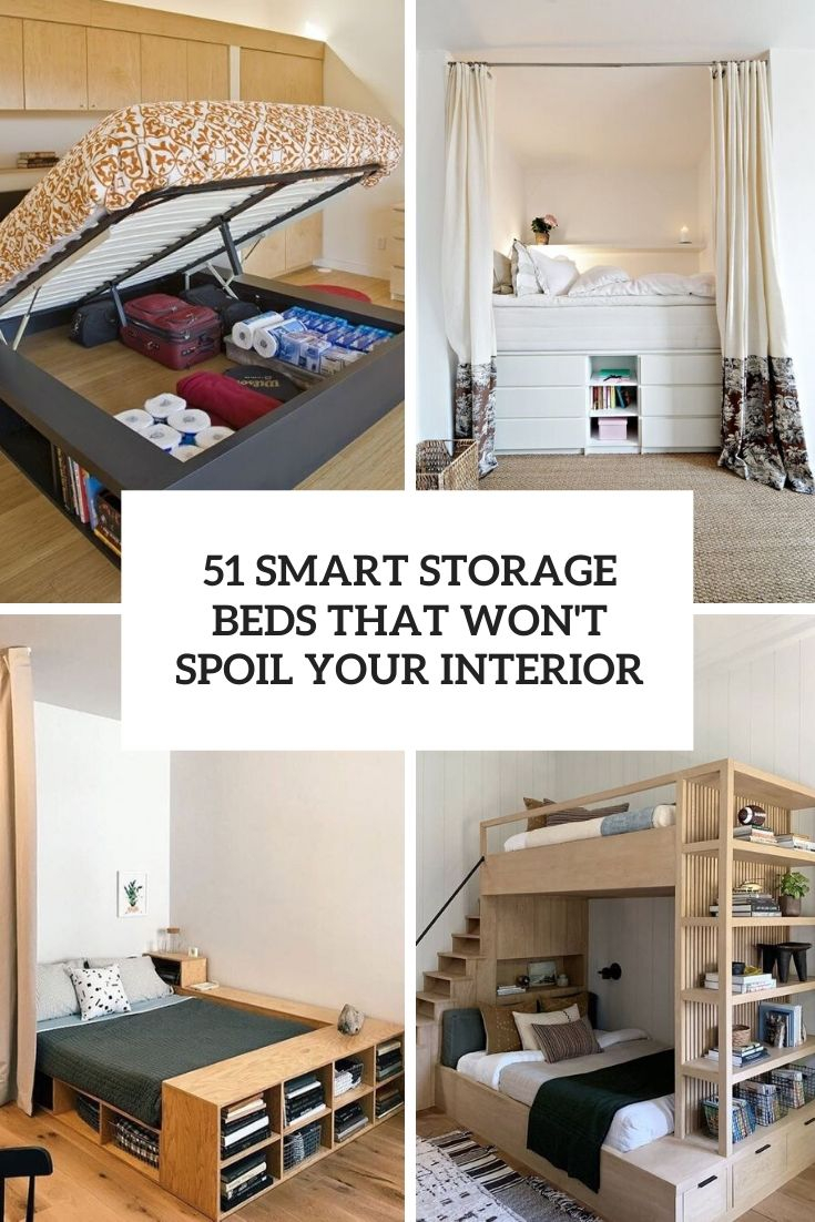 51 Smart Beds With Storage Space - Digsdigs for How To Pick Bedroom Design In Small Spaces
