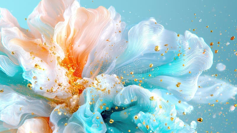 Abstract Art Of Fluid Floral Design In Pastel Colors Stock Photo ... for Pastel Color Palette On A Budget