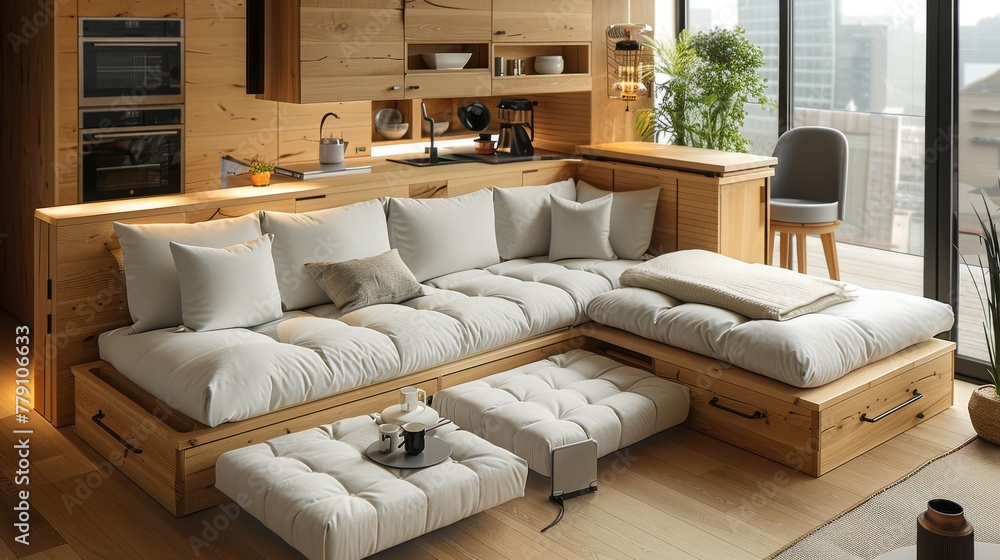 Compact Living Spaces: Photograph Multifunctional Furniture, Space ... for High Tech Home Design On A Budget