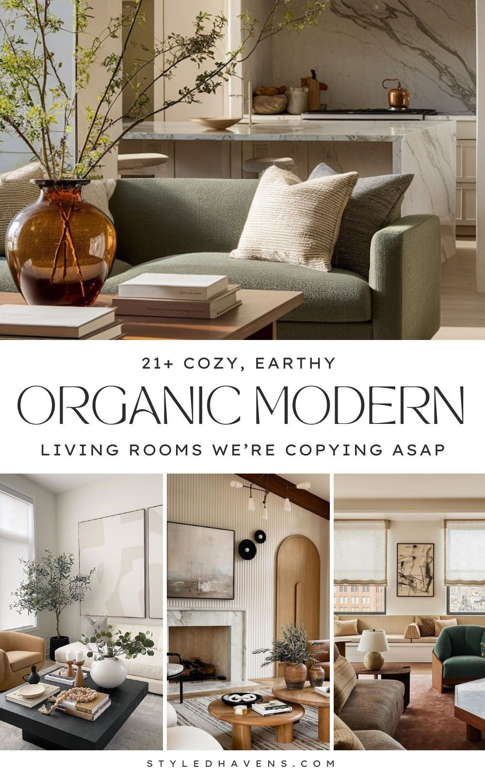 *Dreamy* Organic Modern Living Room Decor We're Loving | Organic Modern ... for Modern Organic Design Trends 2026