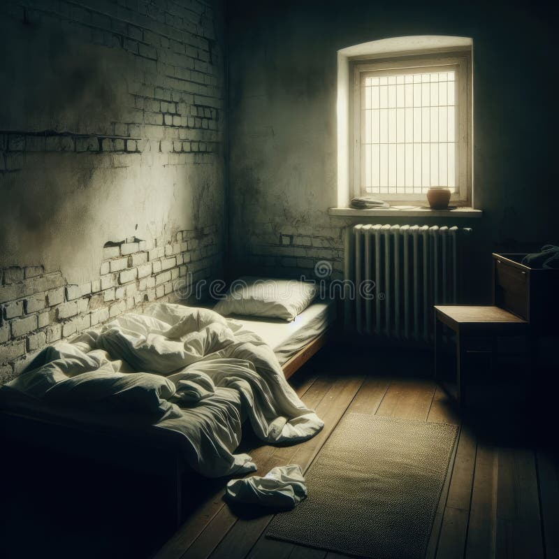 Empty Rustic Bedroom With Sunlight Stock Illustration - Illustration Of ... for Bedroom Wall Decor Before And After