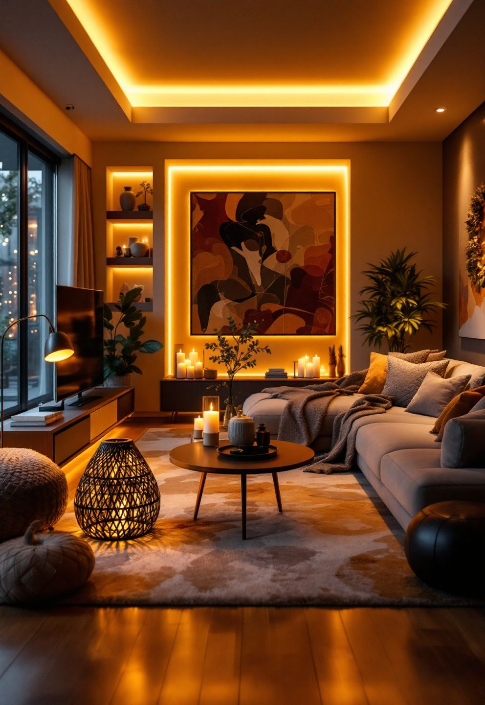 Led Ambient Lighting For Living Room for Warm Interior Design Ideas