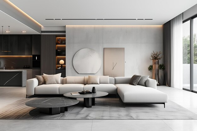 Modern Minimalism Focus On Clean Lines Neutral Color Palettes And ... for Modern Living Room Inspiration