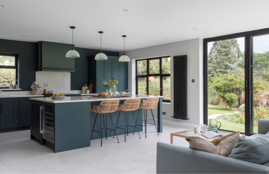 Open Kitchen Family Layout for Kitchen Color Scheme Before And After