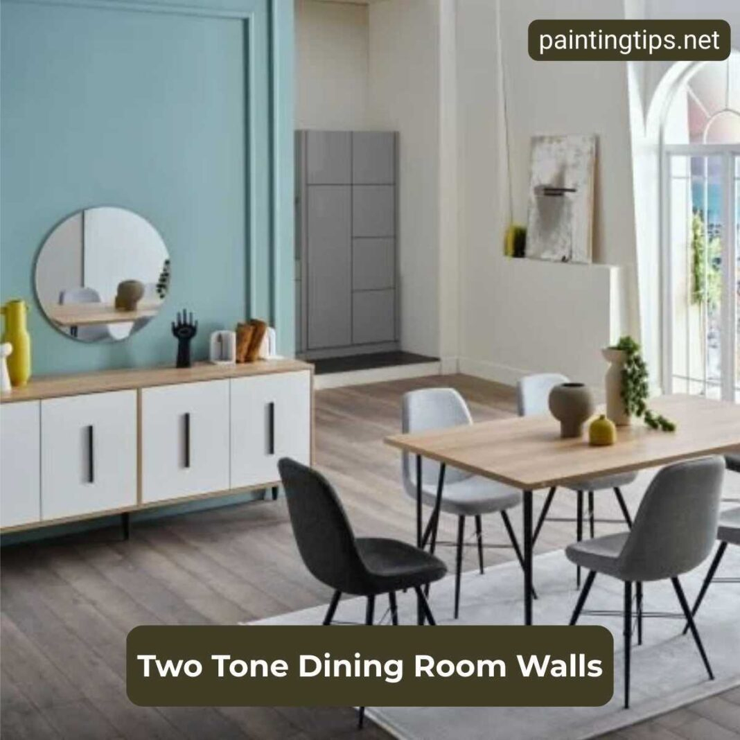 Two Tone Wall Colors: Living Room, Bedroom, Bathroom & Dining Examples ... for Two-Tone Home Decor Ideas